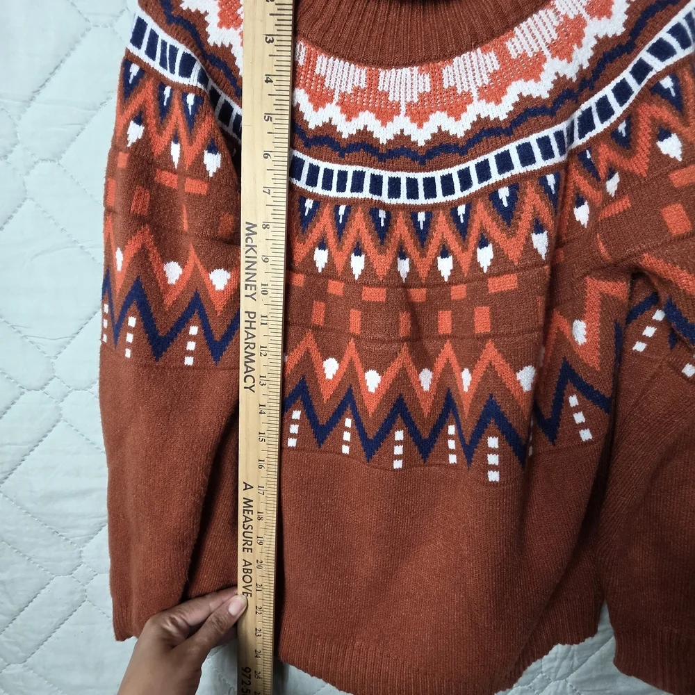 Women's Knitted Retro Round Neck Loose Pullover Sweate Sz L - Picture 8 of 8